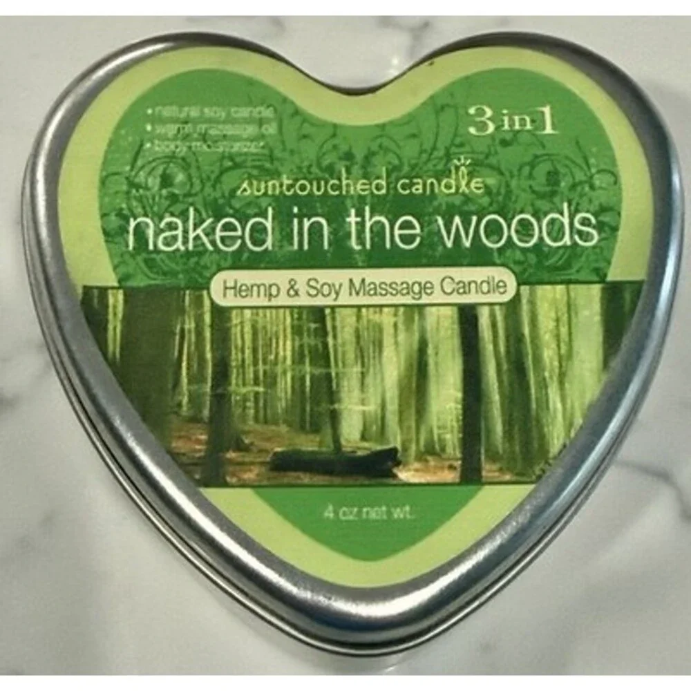 Hemp Seed 3-in-1 Massage Candle Naked In The Woods Natural Body Care 4 oz NEW